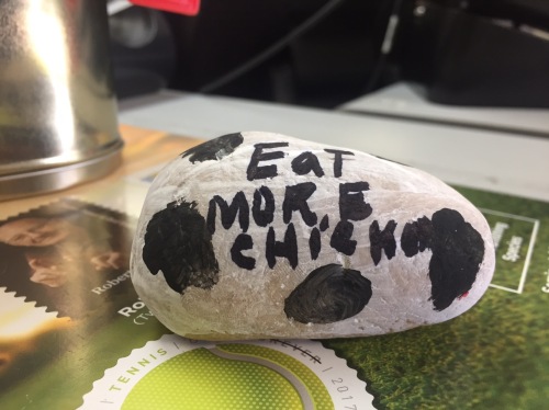 Eat More Beef painted rock